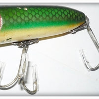 Vintage Heddon Green Scale No Eye Baby Lucky 13 Lure 2409D 