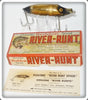 Vintage Heddon Fish Flash Gold & Black No Lip River Runt FF-9400-GB