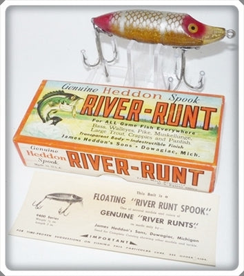 Vintage Heddon Gold Sparkle & Red No Lip River Runt 9400 SP