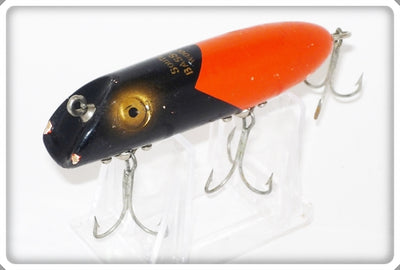 Vintage South Bend Black Arrowhead Orange Body Bass Oreno Lure 973 BO