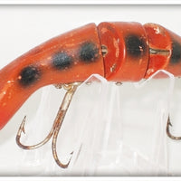 Vintage Heddon Orange Black Spots Gamefisher Lure 5509V 