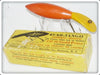 Vintage U.S. Specialty Co Orange & Yellow Rush Tango Lure In Box