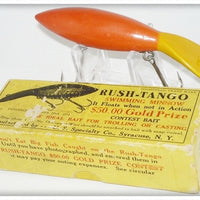 Vintage U.S. Specialty Co Orange & Yellow Rush Tango Lure In Box
