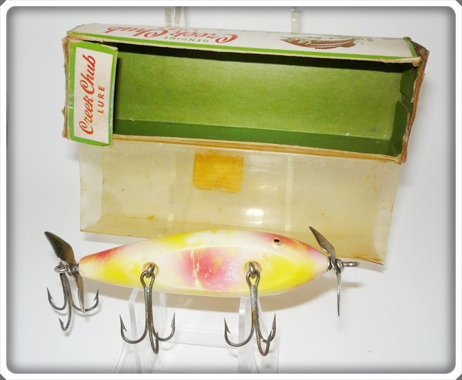 Vintage Creek Chub Pearl Injured Minnow Lure 1538 In Box 