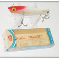 Vintage Pico Lures White Red Head Pico Mullet Lure In Box