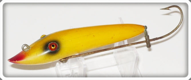 Vintage Moonlight Yellow Single Hook Pikaroon Lure 2500 For Sale