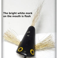 Vintage Creek Chub Black Fly Rod Plunker Bass Bug Lure F1003