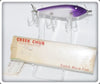 Vintage Creek Chub Purple Injured Minnow Lure 1511 Special 