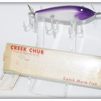 Vintage Creek Chub Purple Injured Minnow Lure 1511 Special 