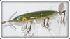 Vintage Pflueger Green Wooden Wizard Minnow Lure