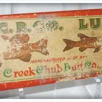 Vintage Creek Chub Red Border Fly Rod Lure Box 