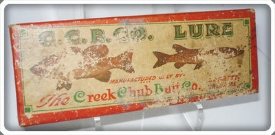 Vintage Creek Chub Red Border Fly Rod Lure Box 
