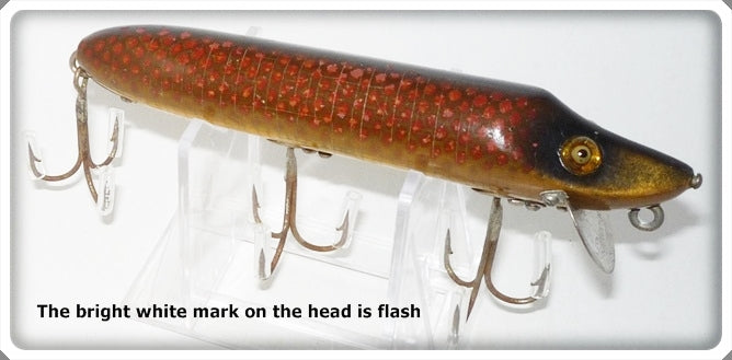 Vintage Heddon Red Scale Vamp Lure 7509H