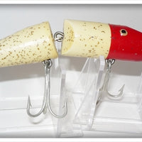 Vintage Creek Chub Red Head Flitter Jointed Pikie Lure 2600 Special