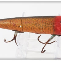 Vintage Heddon Red Head Shiner Darting Zara Lure 6559PRH 