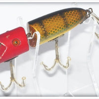 Vintage Heddon Pike Scale With Red Head Zig Wag Lure 8309MRH