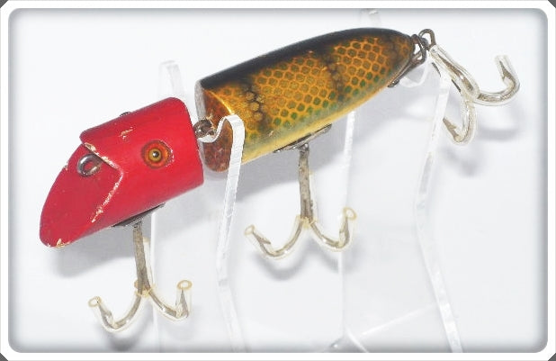 Vintage Heddon Pike Scale With Red Head Zig Wag Lure 8309MRH