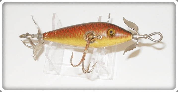 Vintage Heddon Red Scale 100 Dowagiac Minnow Lure 109H