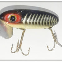 Fred Arbogast Black With Silver Herringbone Jitterbug Lure