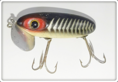Fred Arbogast Black With Silver Herringbone Jitterbug Lure