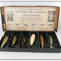 Vintage Creek Chub Fish Getters Super Six Assortment Lure Set In Box