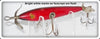 Vintage South Bend Red Dark Shaded Back Panetella Minnow Lure 913 SR