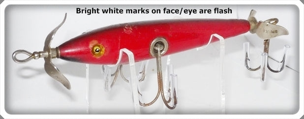 Vintage South Bend Red Dark Shaded Back Panetella Minnow Lure 913 SR