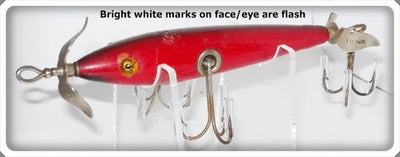 Vintage South Bend Red Dark Shaded Back Panetella Minnow Lure 913 SR