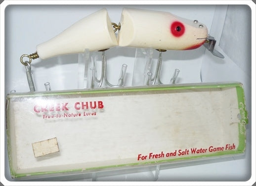 Creek Chub White Red Eye Shadow Jointed Striper Pikie 6812 RE Special