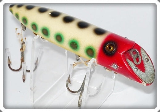 Heddon Green And Gold Spots With Red Head King Basser Lure 8559SPRH