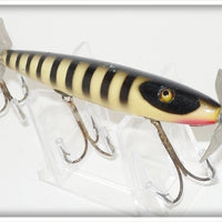 Vintage Shur Strike White Black Stripes Gar Minnow Lure 31M
