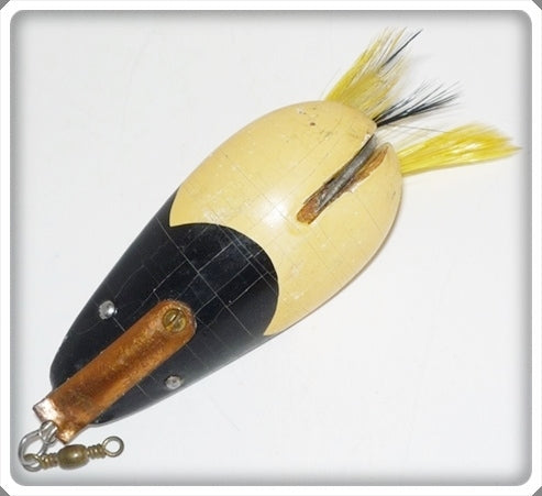 Vintage Lauby Black & White Wonder Spoon Lure 