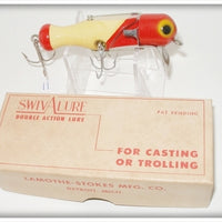Vintage Lamothe-Stokes Mfg Co Red & White Swiv A Lure In Box