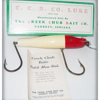 Vintage Creek Chub Red Head White Tarpon Pikie Lure 4002 In Box
