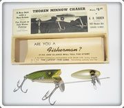 A. H. Thoren Manufacturer Green Scale & White Thoren Minnow Chaser