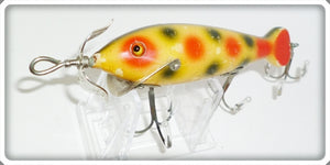 Vintage Heddon White With Red And Green Spots Spin Diver Lure 3000S