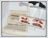 Vintage Davis Tackle Mfg Co Black & White Trigger Fish Lure In Box