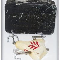 Vintage Howe's Red & White Vacuum Bass Bait Lure In Tin