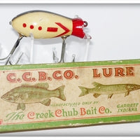 Vintage Creek Chub Red & White Victory Dive Bomber Kreeker Lure 6602