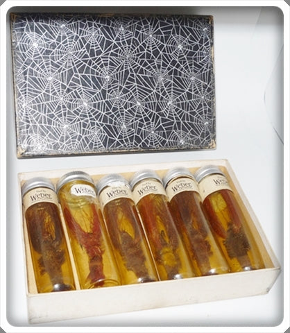 Vintage Weber Crabakle Fly Rod Hair Crab Dealer Box Of Lures In Tubes