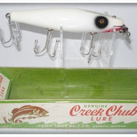 Vintage Creek Chub White Black Eye Shadow Surfster Lure 7212 In Box