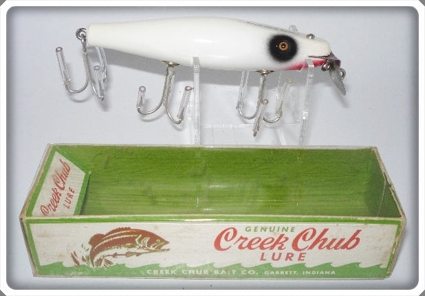 Vintage Creek Chub White Black Eye Shadow Surfster Lure 7212 In Box