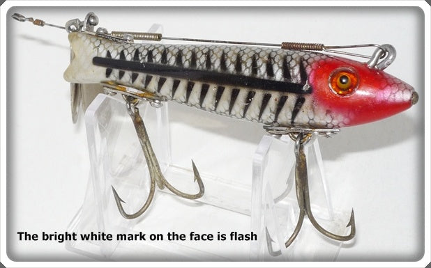 Vintage Heddon Silver Shore Dowagiac Spook Lure 9109XRS 