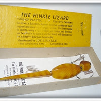 Vintage Joe B. Hinkle Yellow The Hinkle Lizard Lure In Box 