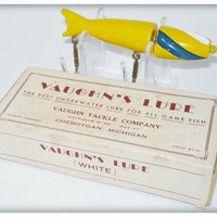 Vintage Vaughn Tackle Company Yellow Blue & White Vaughn's Lure In Box