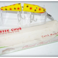 Vintage CCBC Creek Chub Yellow Spotted Jointed Pikie Lure 2614 DD