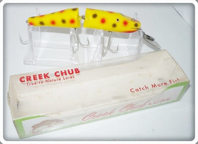 Vintage CCBC Creek Chub Yellow Spotted Jointed Pikie Lure 2614 DD