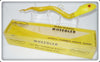 Vintage Fred Arbogast Yellow Wheedler Snake Lure In Box 2500 Y