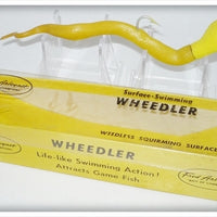 Vintage Fred Arbogast Yellow Wheedler Snake Lure In Box 2500 Y