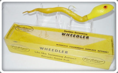 Vintage Fred Arbogast Yellow Wheedler Snake Lure In Box 2500 Y